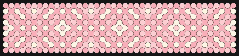Multicolor truchet tiling connections illustration