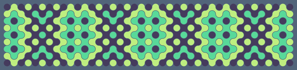 Multicolor truchet tiling connections illustration