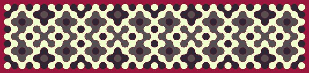 Multicolor truchet tiling connections illustration