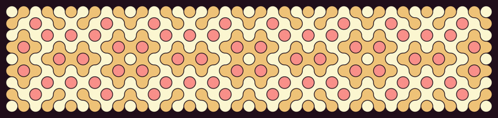 Multicolor truchet tiling connections illustration