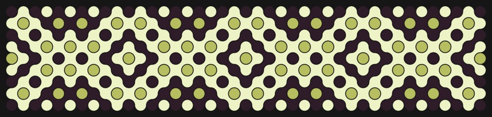 Multicolor truchet tiling connections illustration