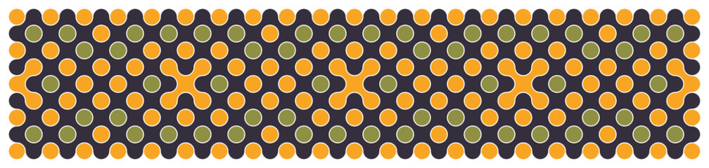 Multicolor truchet tiling connections illustration