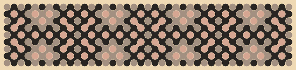 Multicolor truchet tiling connections illustration