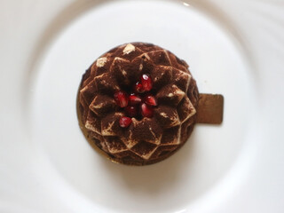 Vegan 'Tiramisu' cake on a plate