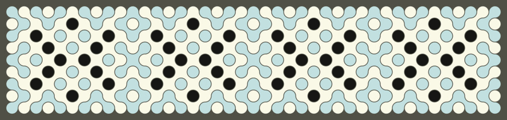 Multicolor truchet tiling connections illustration