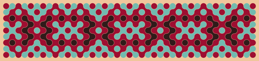 Multicolor truchet tiling connections illustration