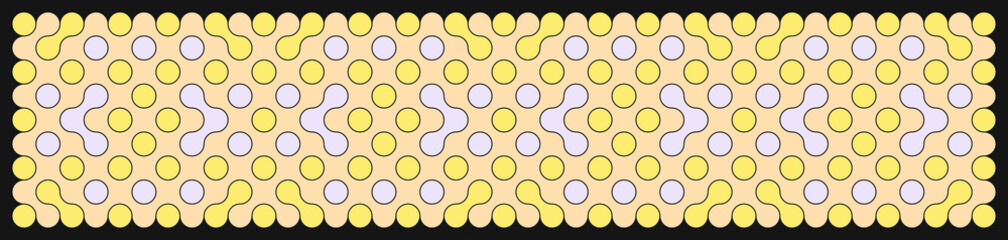 Multicolor truchet tiling connections illustration