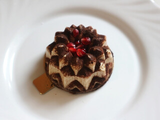 Vegan 'Tiramisu' cake on a plate