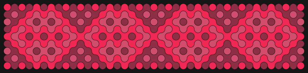 Multicolor truchet tiling connections illustration