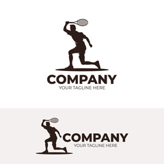 Tennis player logo design inspiration