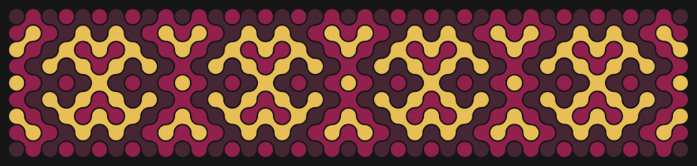 Multicolor truchet tiling connections illustration