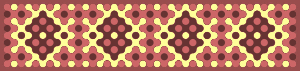 Multicolor truchet tiling connections illustration