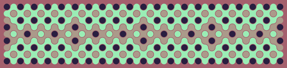 Multicolor truchet tiling connections illustration