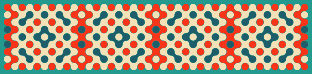 Multicolor truchet tiling connections illustration