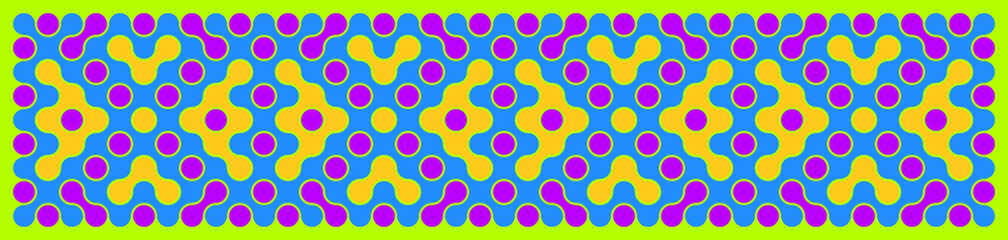 Multicolor truchet tiling connections illustration