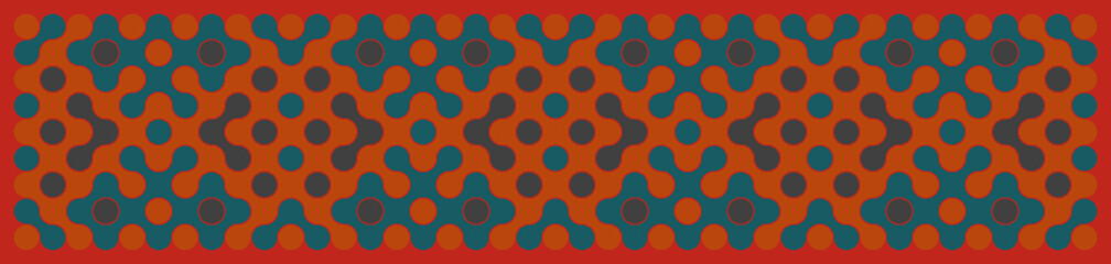 Multicolor truchet tiling connections illustration