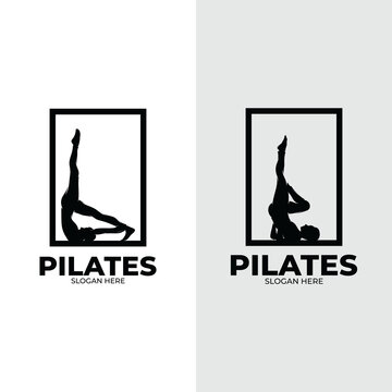Set of pilates logo design