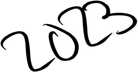 2023 text sign illustration