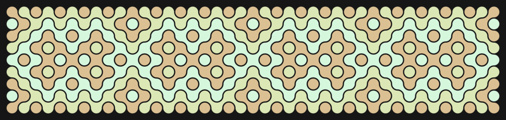 Multicolor truchet tiling connections illustration