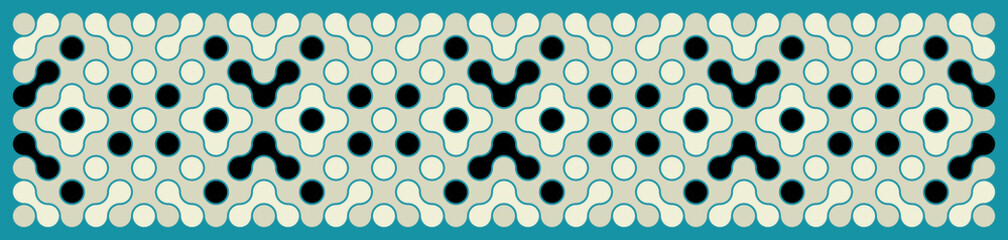 Multicolor truchet tiling connections illustration