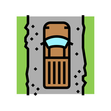 kankar road color icon vector. kankar road sign. isolated symbol illustration