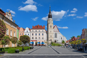 Boleslawiec, Poland. View of Rynek (Market) square - obrazy, fototapety, plakaty