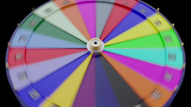 Wheel of Fortune and 10 Percent symbol. Games of chance and winning percentage concept. 3D Render Video