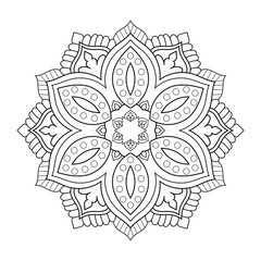mandala vector illustration for coloring page