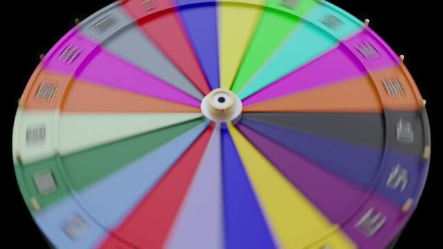 Wheel of Fortune and 25 Percent symbol. Games of chance and winning percentage concept. 3D Render Video