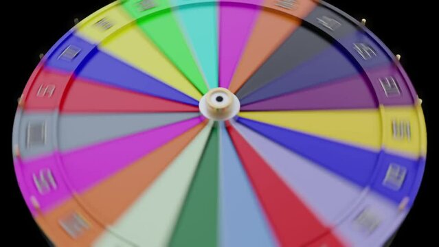 Wheel of Fortune and 40 Percent symbol. Games of chance and winning percentage concept. 3D Render Video
