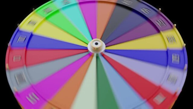 Wheel of Fortune and 45 Percent symbol. Games of chance and winning percentage concept. 3D Render Video