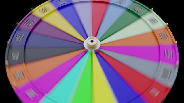 Wheel of Fortune and 80 Percent symbol. Games of chance and winning percentage concept. 3D Render Video