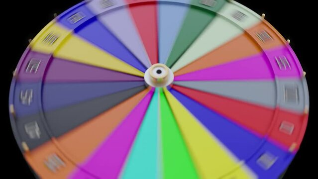 Wheel of Fortune and 85 Percent symbol. Games of chance and winning percentage concept. 3D Render Video