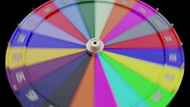 Wheel of Fortune and 95 Percent symbol. Games of chance and winning percentage concept. 3D Render Video