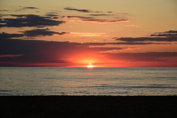 sunset over the sea