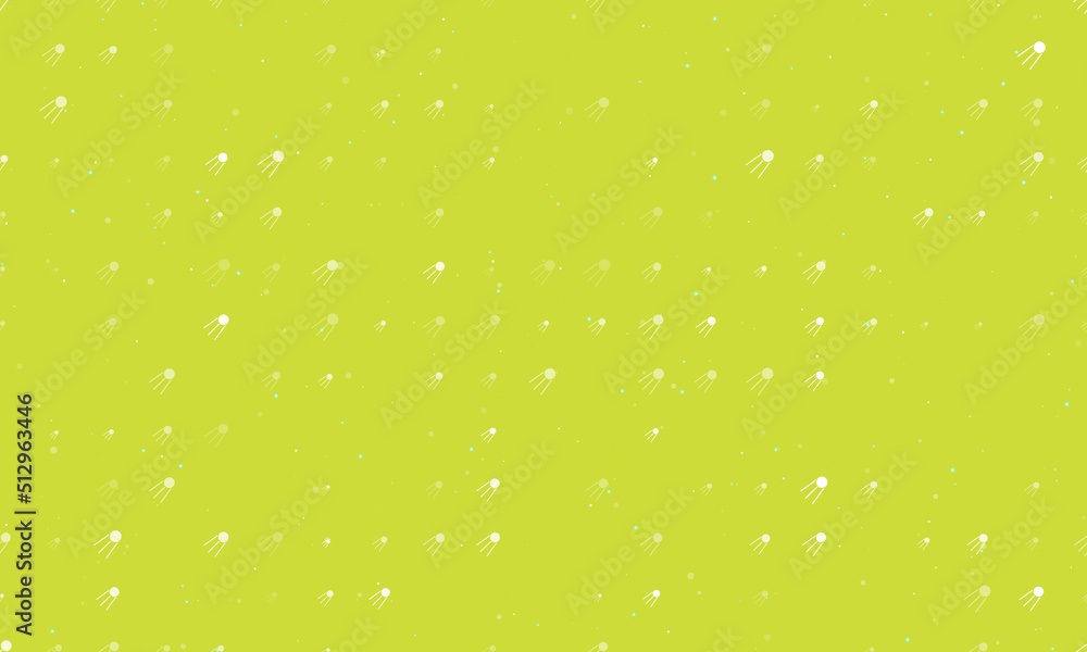 Aufkleber seamless background pattern of evenly spaced white satellite symbols of different sizes and opacity.