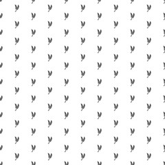 Square seamless background pattern from black wheat symbols. The pattern is evenly filled. Vector illustration on white background