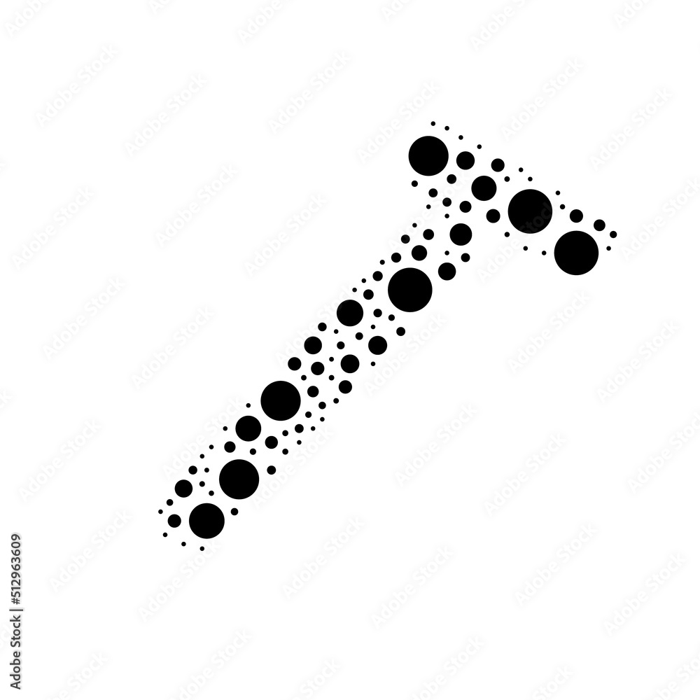 Poster a large mens razor symbol in the center made in pointillism style. the center symbol is filled with 