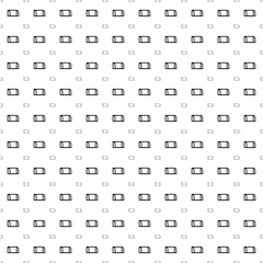 Square seamless background pattern from black football goal symbols are different sizes and opacity. The pattern is evenly filled. Vector illustration on white background
