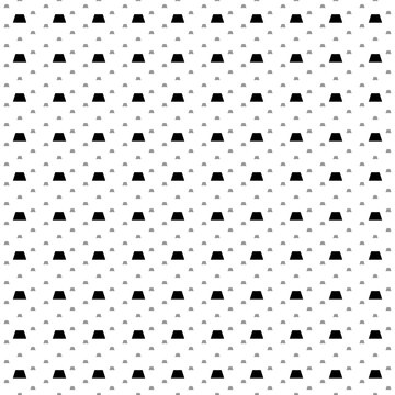 Square seamless background pattern from geometric shapes are different sizes and opacity. The pattern is evenly filled with black trapezoid symbols. Vector illustration on white background