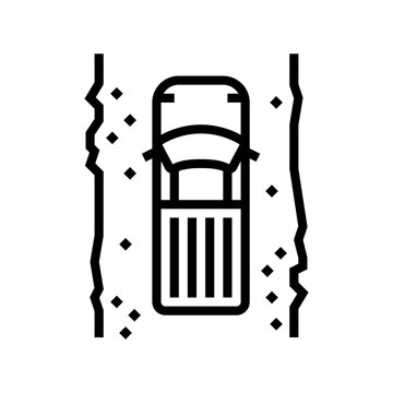 kankar road line icon vector. kankar road sign. isolated contour symbol black illustration