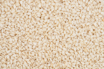 White sesame seeds ,texture and surface background.