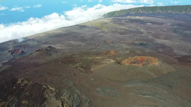 Piton de la Fournaise, Reunion, Reunion Island, High quality 4k footage