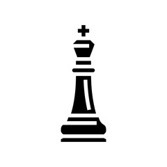 Obraz na płótnie Canvas king chess glyph icon vector. king chess sign. isolated symbol illustration