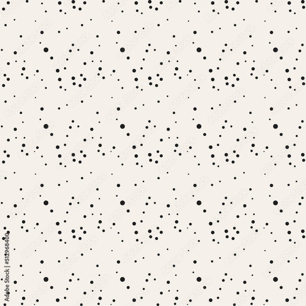 Aufkleber black dots are repeated on a white background. vector pattern from dots.