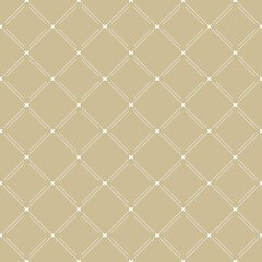 Geometric dotted vector pattern. Seamless abstract dotted beige and white modern texture for wallpapers and backgrounds