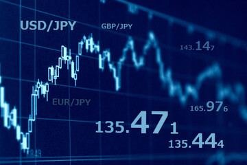 金融コンセプト　為替レートの変動