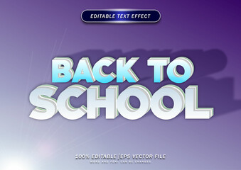 Back To School 3d modern style editable text effect