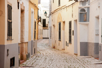 Calle de San Cristobal. Ciutadella.Menorca.Balearic islands.Spain.