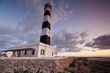 Faro de Cap d´Artrutx , año1858.Cabo de Artrutx. Ciutadella.Menorca.Balearic islands.Spain.